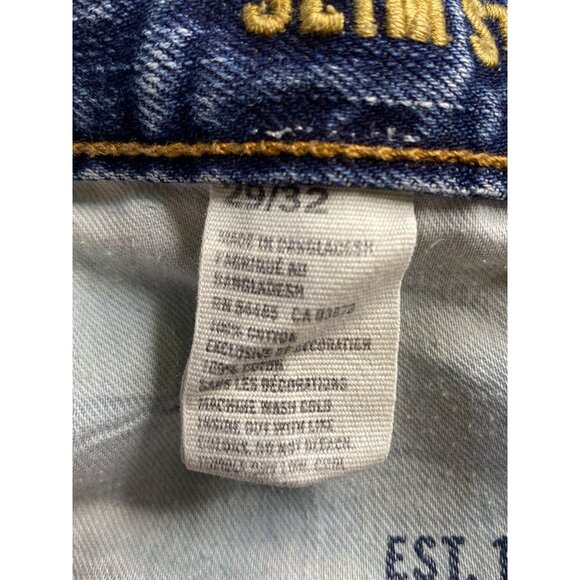 American Eagle Outfitters AEO Distressed Blue Denim Straight Jeans Men's size 29 - Picture 3 of 15